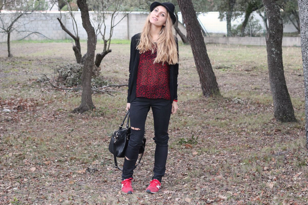 look new balance rouge look new balance rouge
